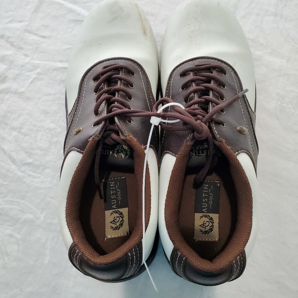 Austin Golf Shoes  Classic White/Brown 10 D main image 2